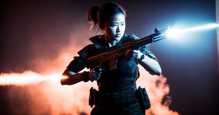 00035-3537075825-syberart Create a dramatic and action-packed portrait of a young woman in full combat gear, armed and ready to fight against the.png